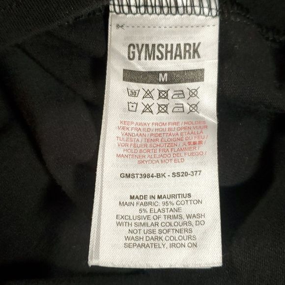 Gymshark Striped Logo Apollo Mens T-Shirt‎ Size Medium - Picture 4 of 4